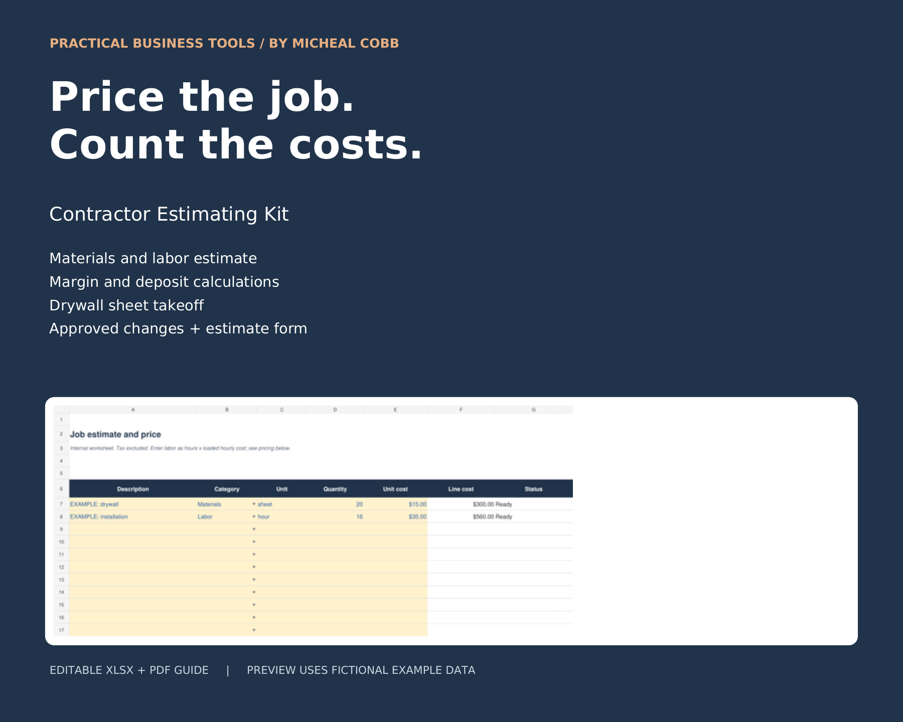 Contractor Estimating Kit preview
